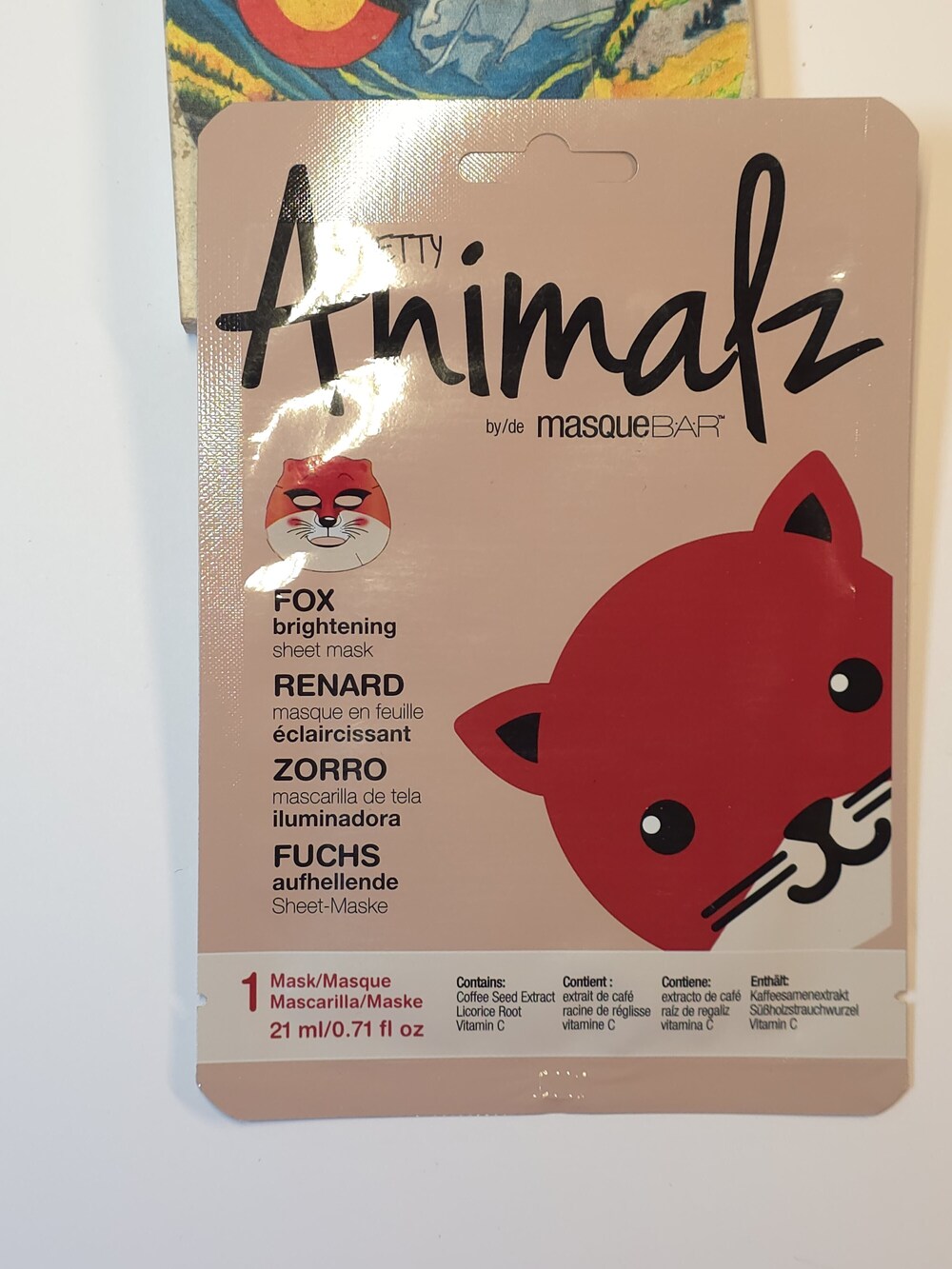 Masque Bar Animalz Fox Brightening Sheet Mask - 21ml